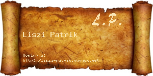 Liszi Patrik névjegykártya