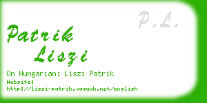 patrik liszi business card